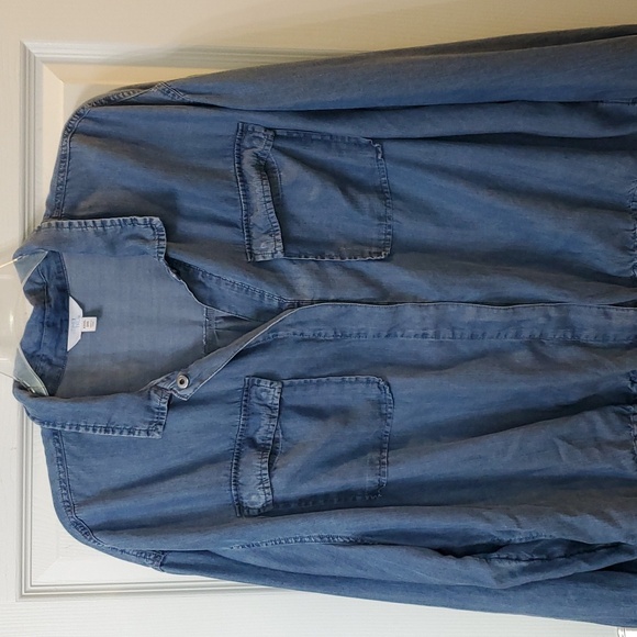Time n True Woman's Cropped Chambray Jacket XXXL 22 - Picture 2 of 5